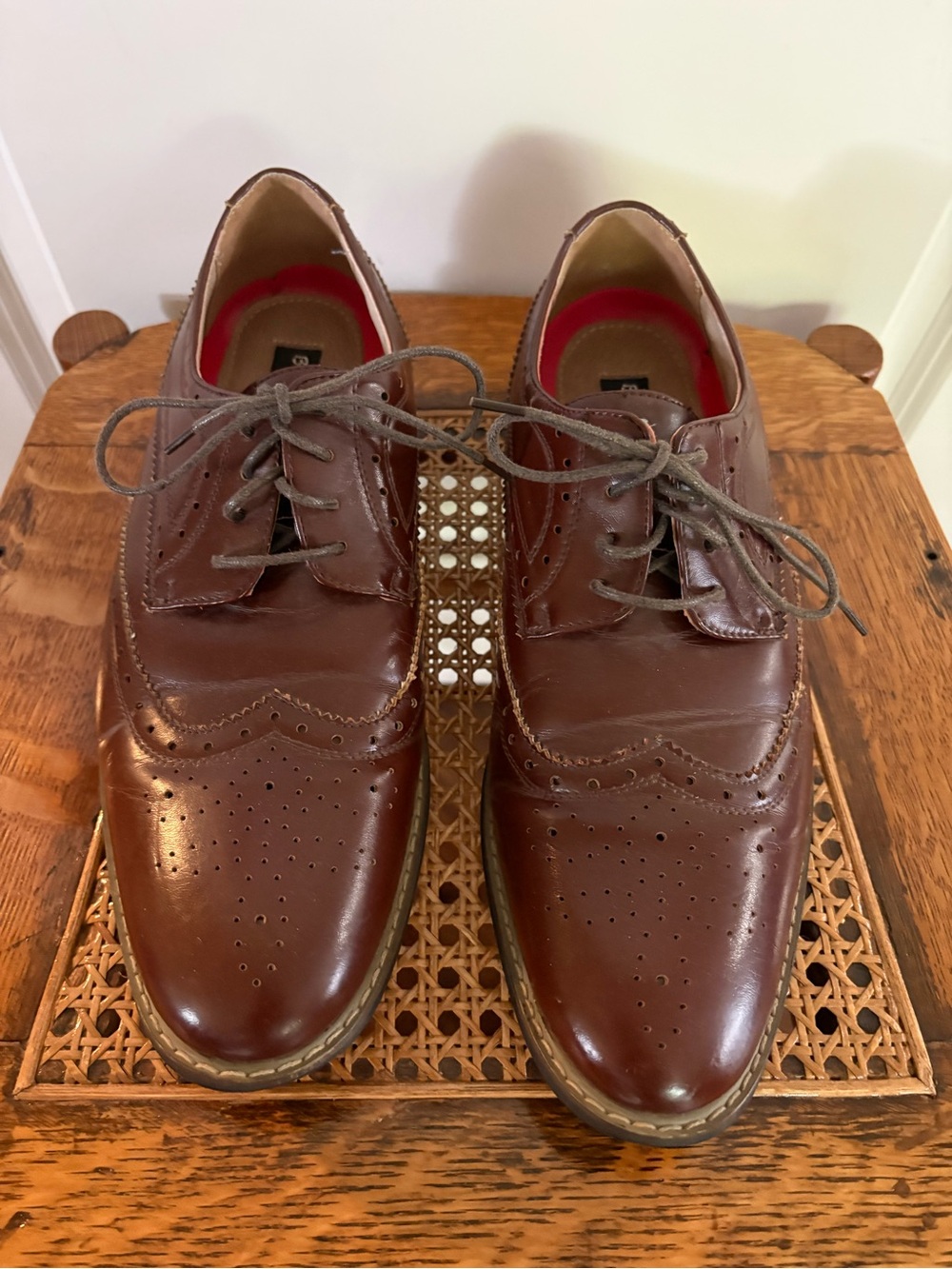 Bruno Marc New York Men's Brown Wingtip Oxford Dress Shoes